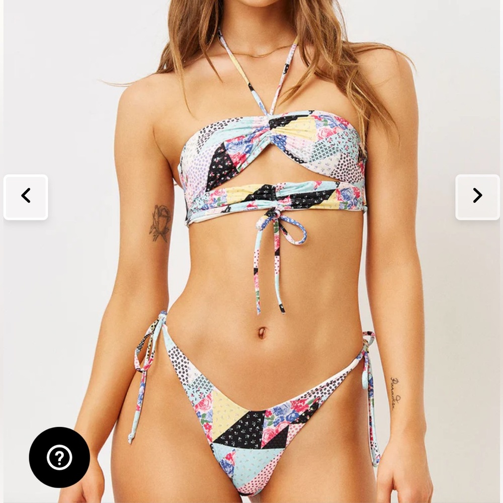 Frankie’s Bikinis Patchwork Bikini Duke Top & Enzo Bottoms!